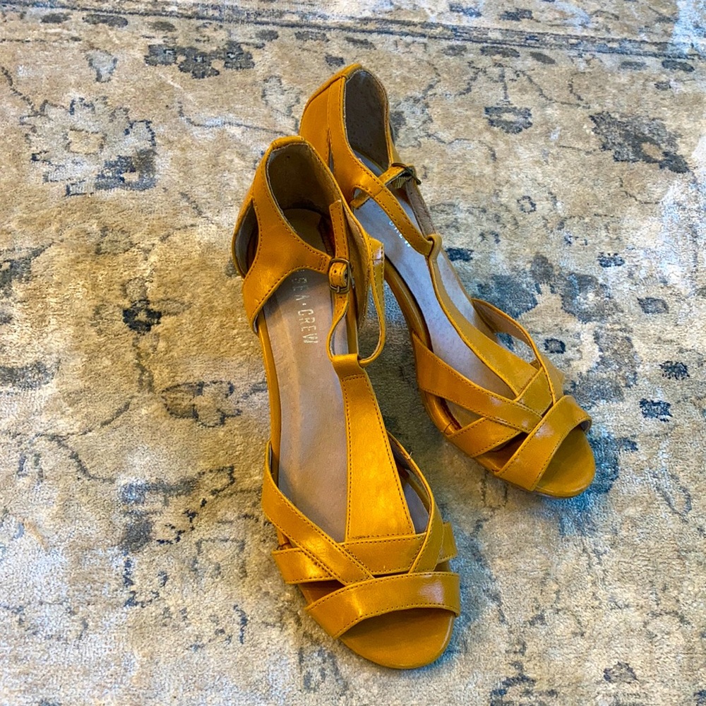 Mustard yellow heels
